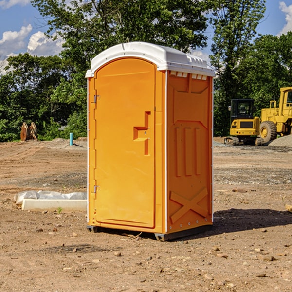 how often are the portable restrooms cleaned and serviced during a rental period in Cassatt